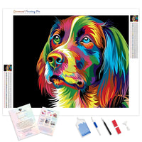 Abstract Dog | Diamond Painting Kit - Full Drill - Square or Round Diamonds with AB Drills Option