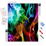 Colorful Light Smoke | Diamond Painting Kit - Full Drill - Square or Round Diamonds with AB Drills Option