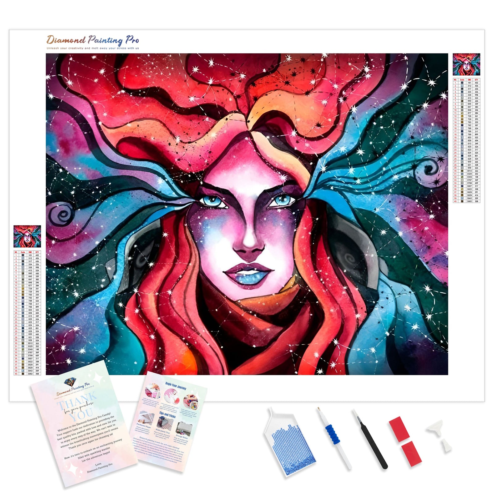 Aquarius Goddess | Diamond Painting Kit - Full Drill - Square or Round Diamonds with AB Drills Option