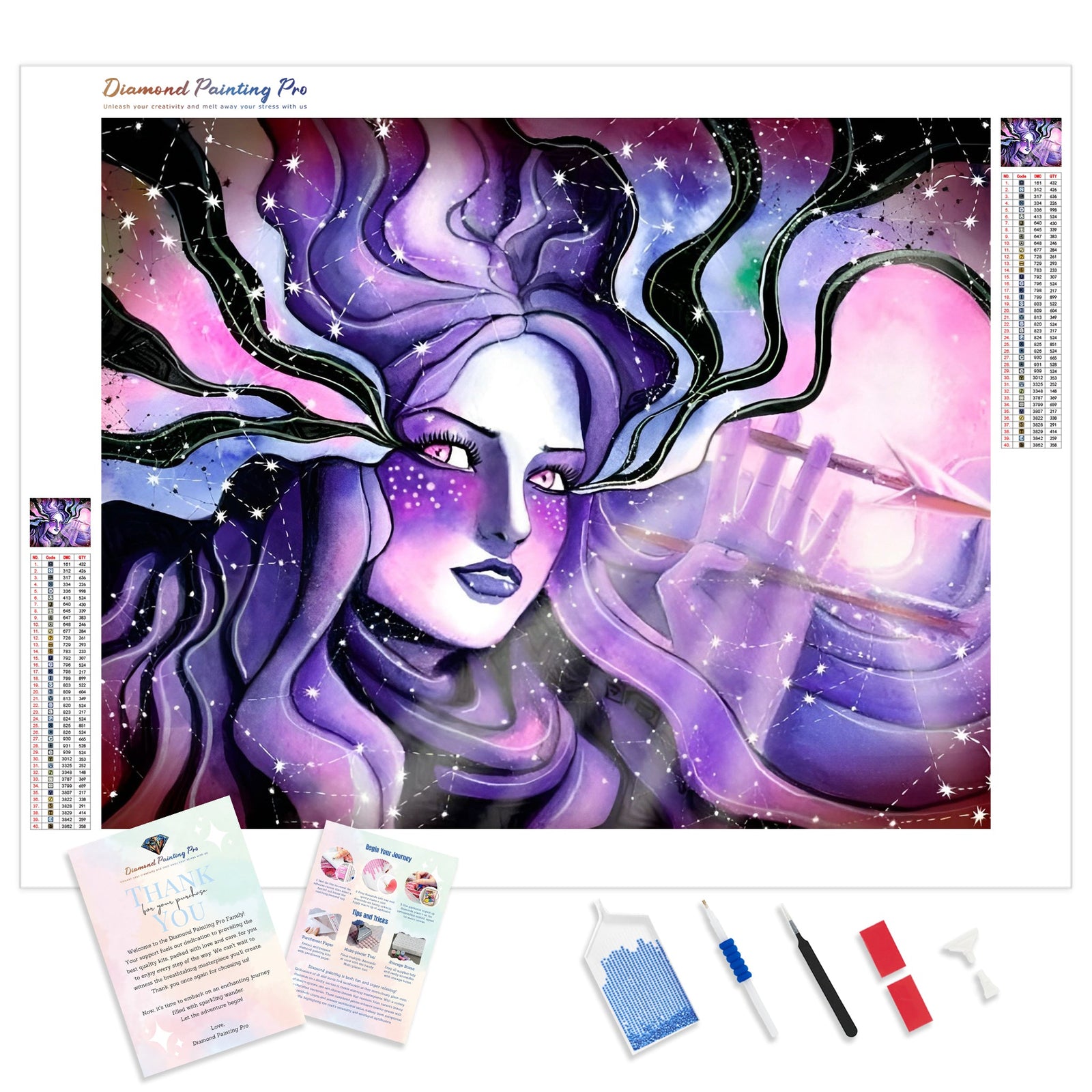 Sagittarius Goddess | Diamond Painting Kit - Full Drill - Square or Round Diamonds with AB Drills Option