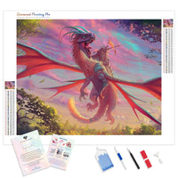 Dragon Attack | Diamond Painting Kit - Full Drill - Square or Round Diamonds with AB Drills Option