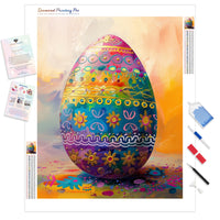 Rainbow Easter Egg | Diamond Painting Kit - Full Drill - Square or Round Diamonds with AB Drills Option
