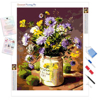 Purple Carnations | Diamond Painting Kit - Full Drill - Square or Round Diamonds with AB Drills Option