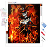 Jack Skellington In Fire | Diamond Painting Kit - Full Drill - Square or Round Diamonds with AB Drills Option