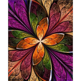Fractal Flower in Multicolors | Diamond Painting Design - Full Drill Diamond Art with 5d Square or Round Diamonds - AB Drills Available