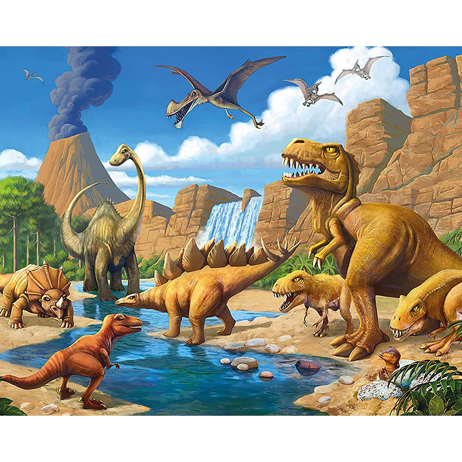 Dinosaurs | Diamond Painting Design - Full Drill Diamond Art with 5d Square or Round Diamonds - AB Drills Available