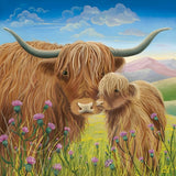 Highland Cows | Diamond Painting Design - Full Drill Diamond Art with 5d Square or Round Diamonds - AB Drills Available