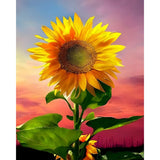 Sunflower on Sky | Diamond Painting Design - Full Drill Diamond Art with 5d Square or Round Diamonds - AB Drills Available