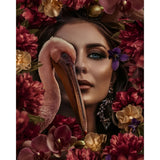 Pelican Woman Portrait | Diamond Painting Design - Full Drill Diamond Art with 5d Square or Round Diamonds - AB Drills Available