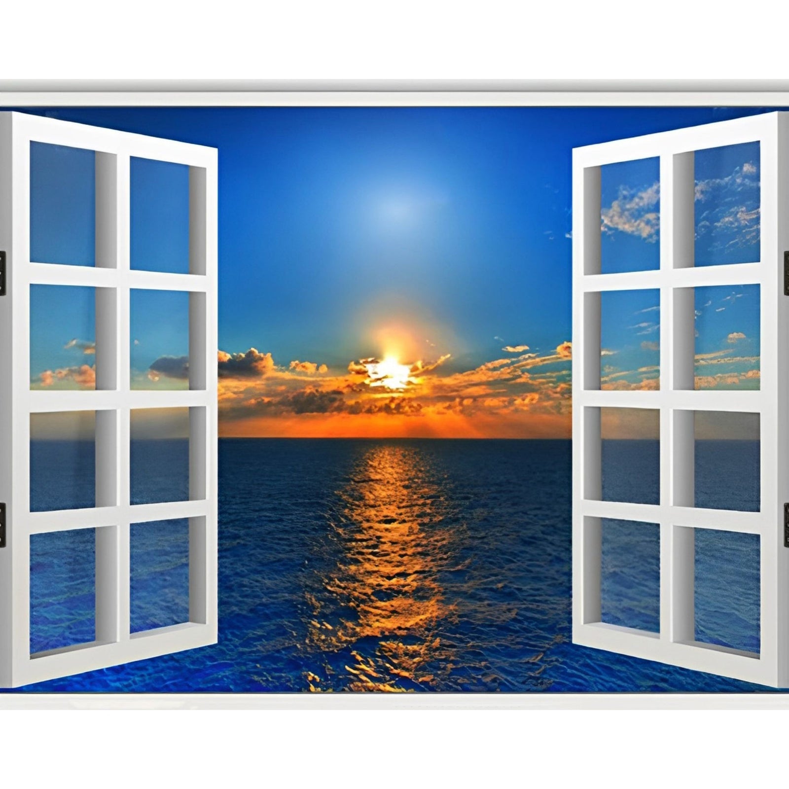 Ocean Window View | Diamond Painting Design - Full Drill Diamond Art with 5d Square or Round Diamonds - AB Drills Available