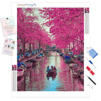 Spring Cherry blossoms | Diamond Painting Kit - Full Drill - Square or Round Diamonds with AB Drills Option