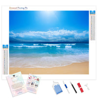 Ocean Blue | Diamond Painting Kit - Full Drill - Square or Round Diamonds with AB Drills Option