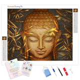 Smiling Golden Buddha | Diamond Painting Kit - Full Drill - Square or Round Diamonds with AB Drills Option