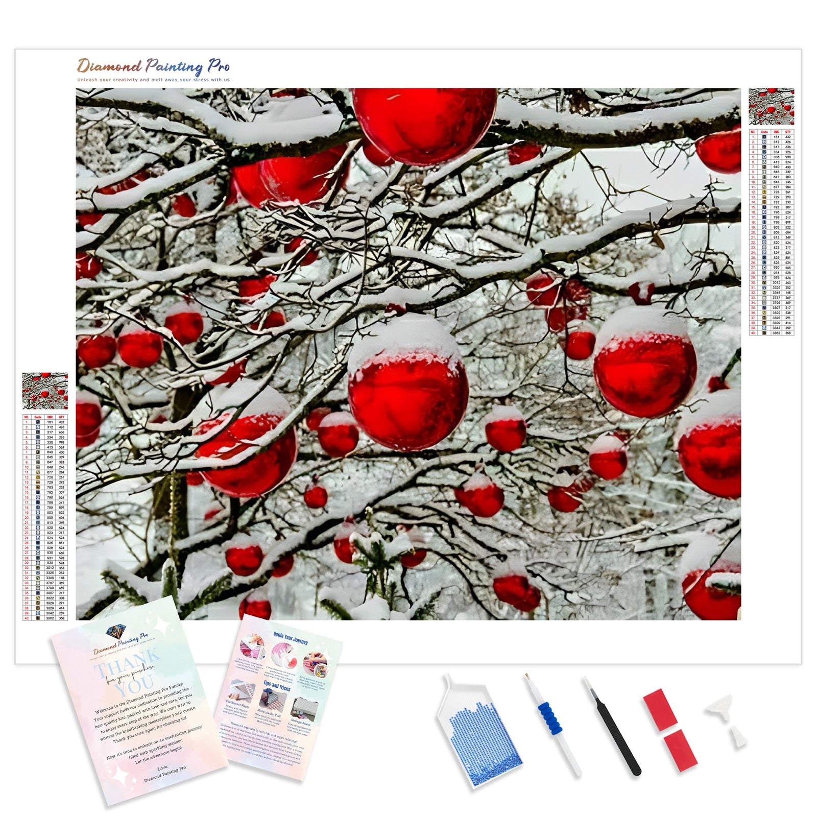 Ornaments in the Forest | Diamond Painting Kit - Full Drill - Square or Round Diamonds with AB Drills Option