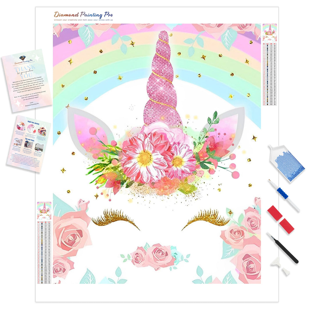 Cute Unicorn | Diamond Painting Kit - Full Drill - Square or Round Diamonds with AB Drills Option