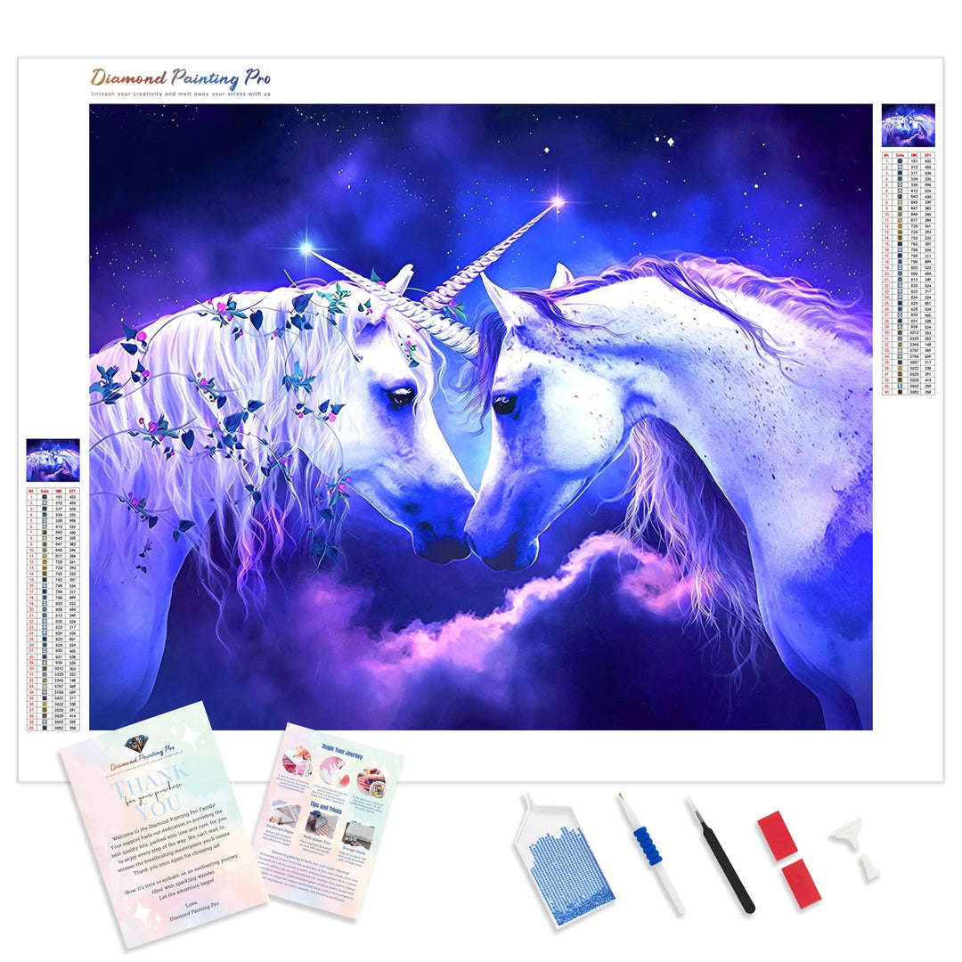 Unicorn Bond | Diamond Painting Kit - Full Drill - Square or Round Diamonds with AB Drills Option
