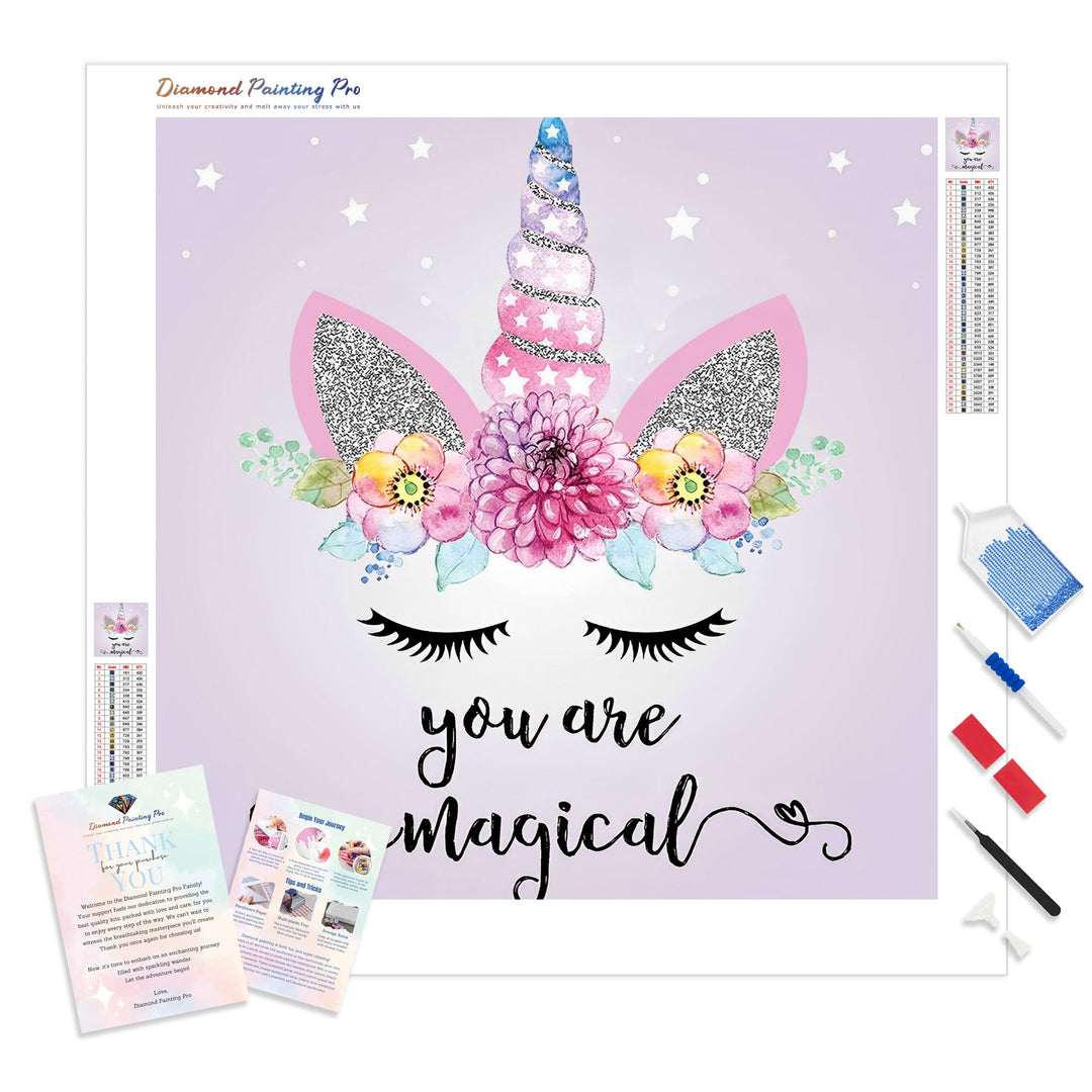 Unicorn Magic | Diamond Painting Kit - Full Drill - Square or Round Diamonds with AB Drills Option
