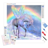 Unicorn Charm | Diamond Painting Kit - Full Drill - Square or Round Diamonds with AB Drills Option