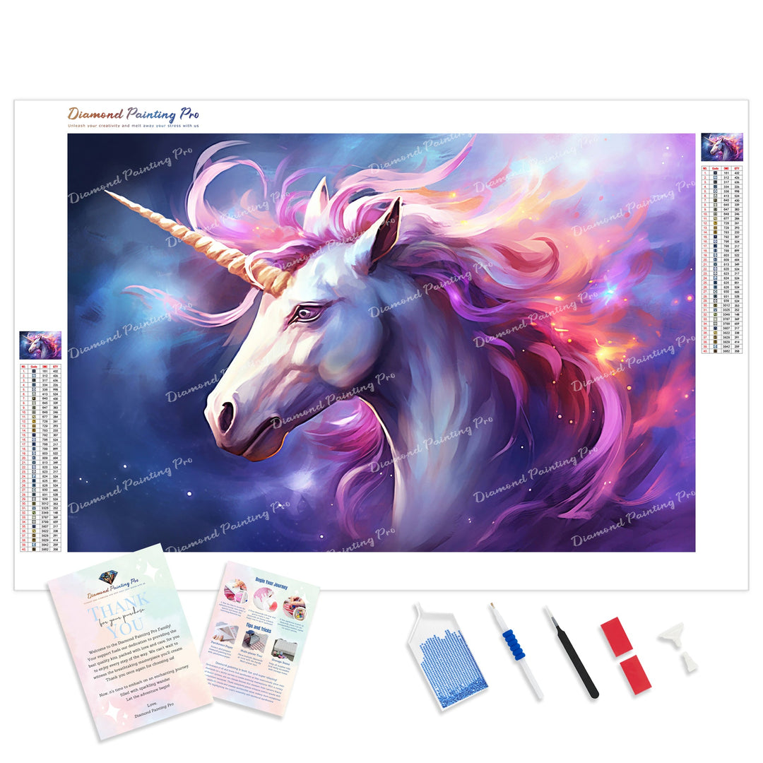 Enchanted Twilight Unicorn | Diamond Painting Kit - Full Drill - Square or Round Diamonds with AB Drills Option
