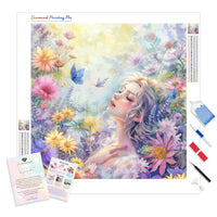 Spring Flower Haven | Diamond Painting Kit - Full Drill - Square or Round Diamonds with AB Drills Option