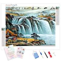 Majestic Falls | Diamond Painting Kit - Full Drill - Square or Round Diamonds with AB Drills Option