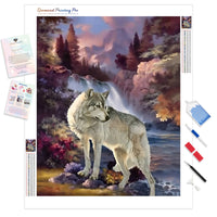 Wolf | Diamond Painting Kit - Full Drill - Square or Round Diamonds with AB Drills Option