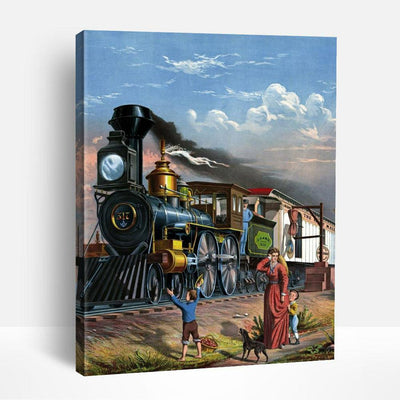 Train and Family | Paint By Numbers