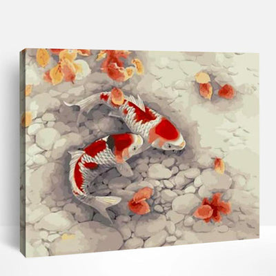 Pond of Koi Fishes | Paint By Numbers