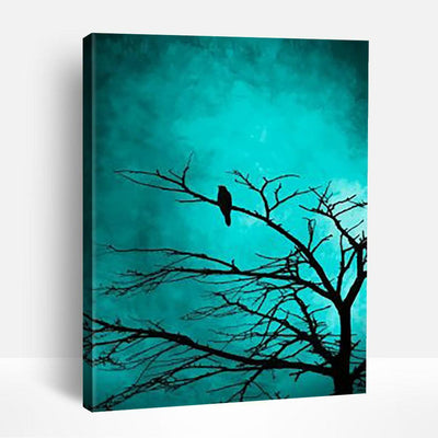Blue Sky and Branches Silhouette | Paint By Numbers