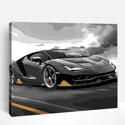 Black Sports Car | Paint By Numbers