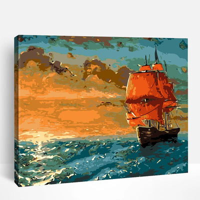 Sailboats Dusk | Paint By Numbers