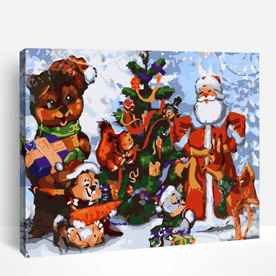 Santa and Jolly Friends | Paint By Numbers