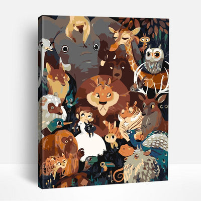 Lion and Animals | Paint By Numbers