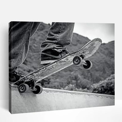 Skating in Black & White | Paint By Numbers