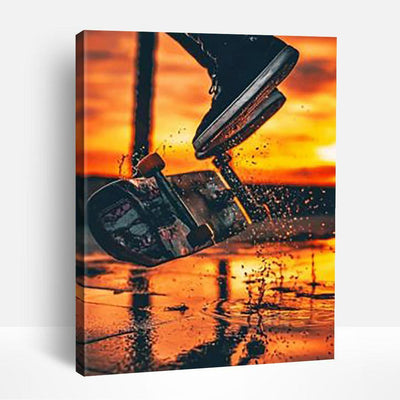 Skating under Sunset | Paint By Numbers