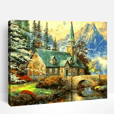 House Below the Mountains | Paint By Numbers