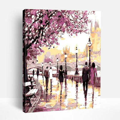 Romantic Paris Street | Paint By Numbers