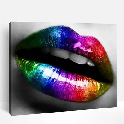 Rainbow Lips | Paint By Numbers