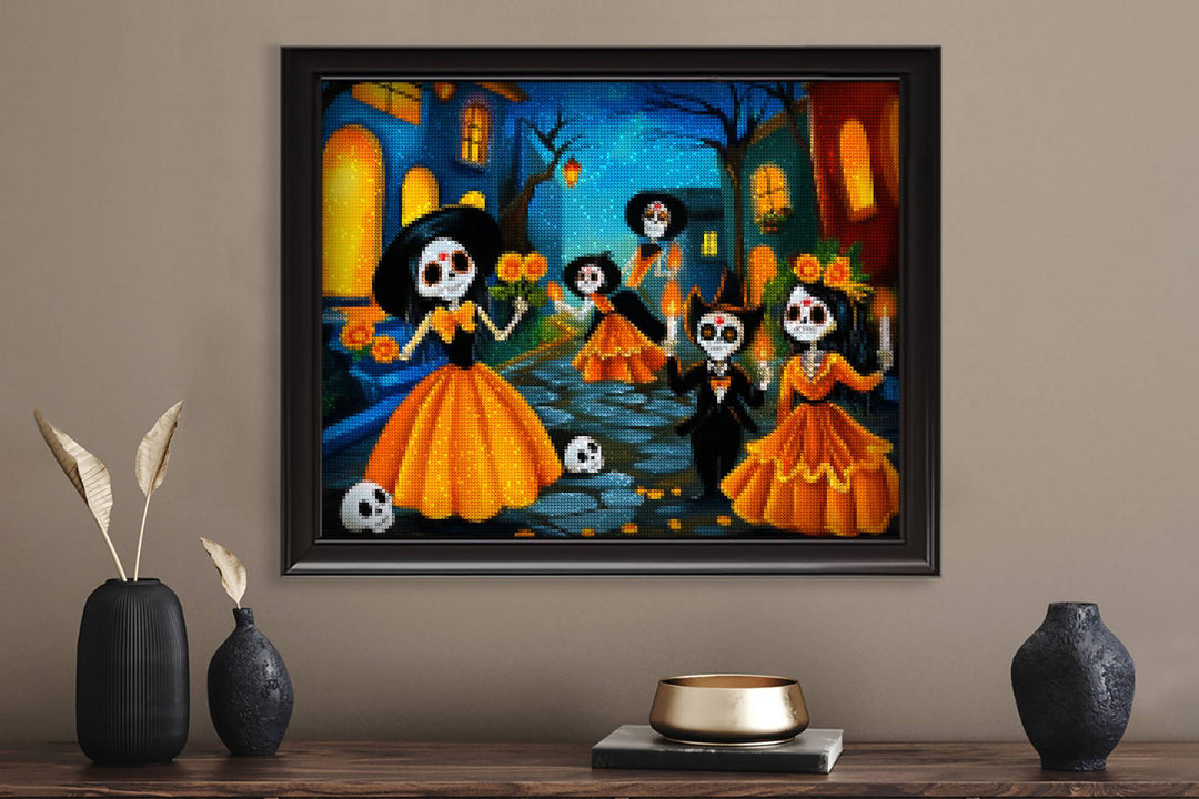 6 Day of The Dead Diamond Painting Kits for Adults