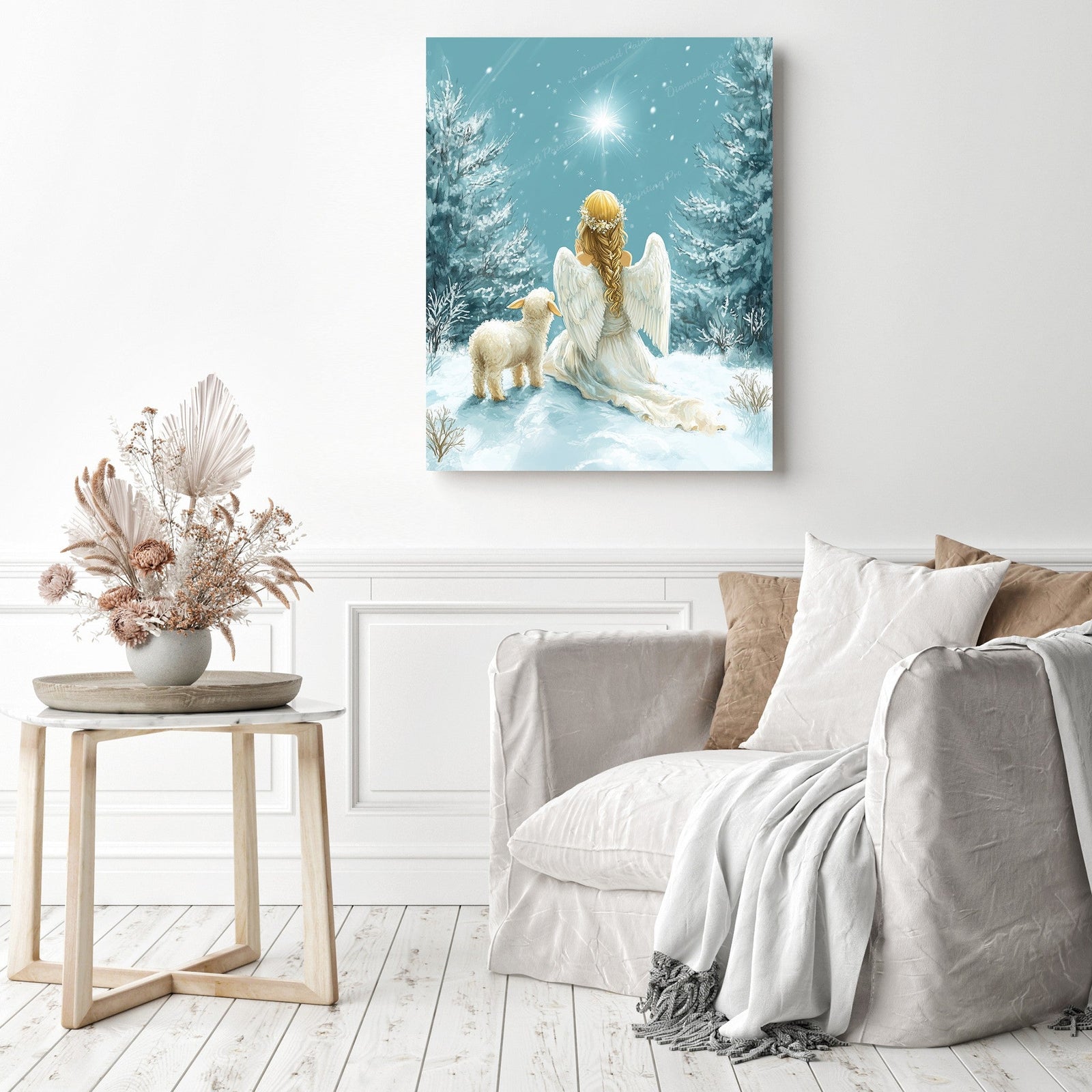 Angelic Christmas Diamond Painting as Home Decor