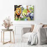 Animal Kingdom | Diamond Painting Displayed as Home Decor