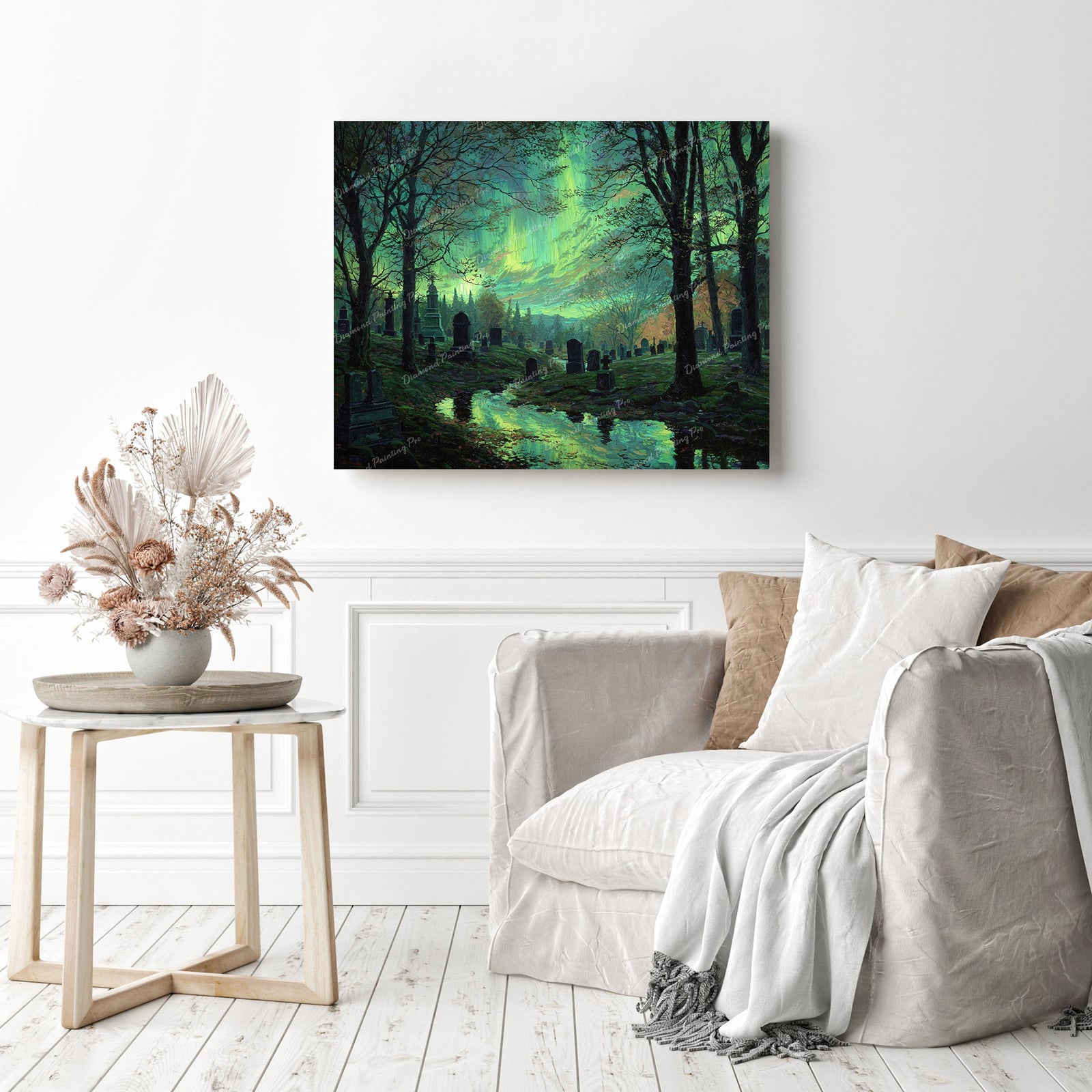 Aurora Resting Place Diamond Painting as Home Decor