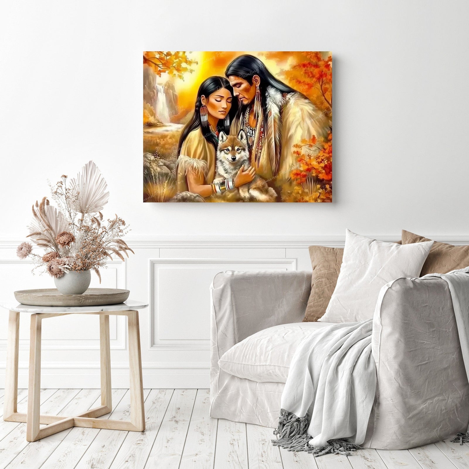 Autumn Embrace Diamond Painting as Home Decor