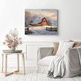 Barn Lights at Dusk Diamond Painting as Home Decor