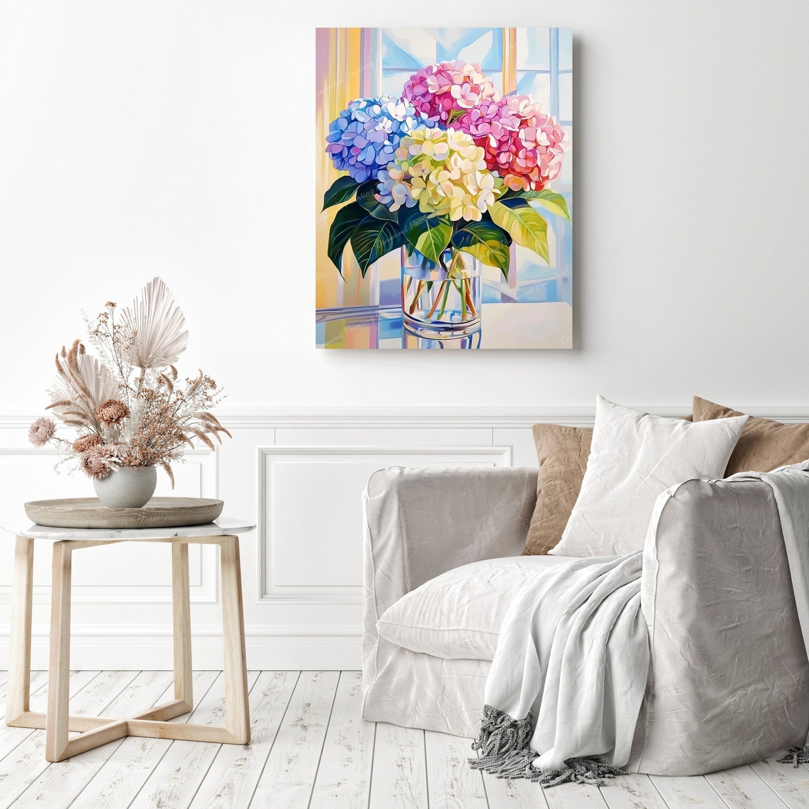 Blooming Hydrangea Diamond Painting as Home Decor