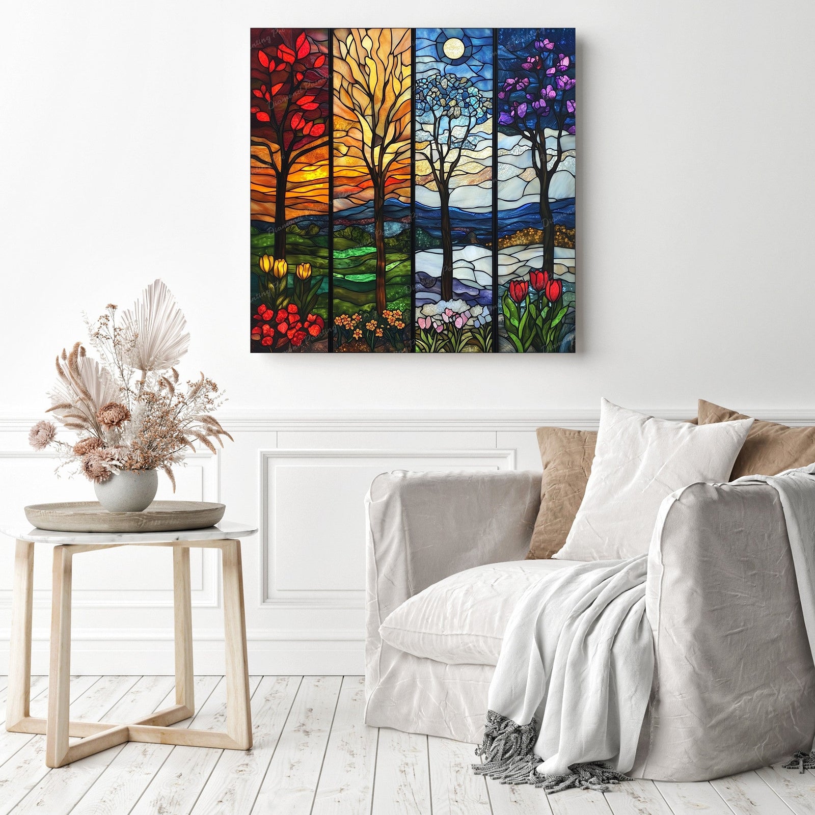 Blooming Kaleidoscope Diamond Painting as Home Decor