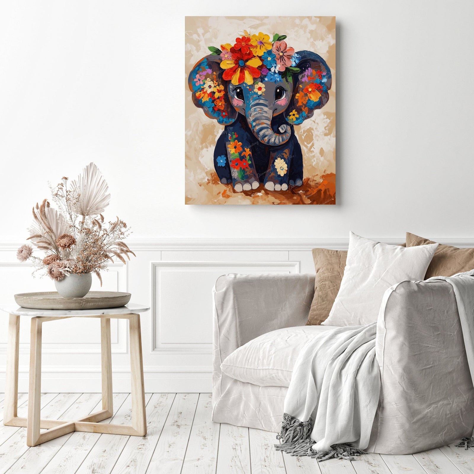 Blossom Baby Ellie Diamond Painting as Home Decor