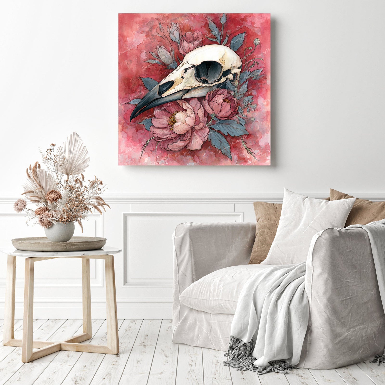 Blush and Bone Diamond Painting as Home Decor