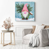 Bubblegum Holiday Gnome Diamond Painting as Home Decor