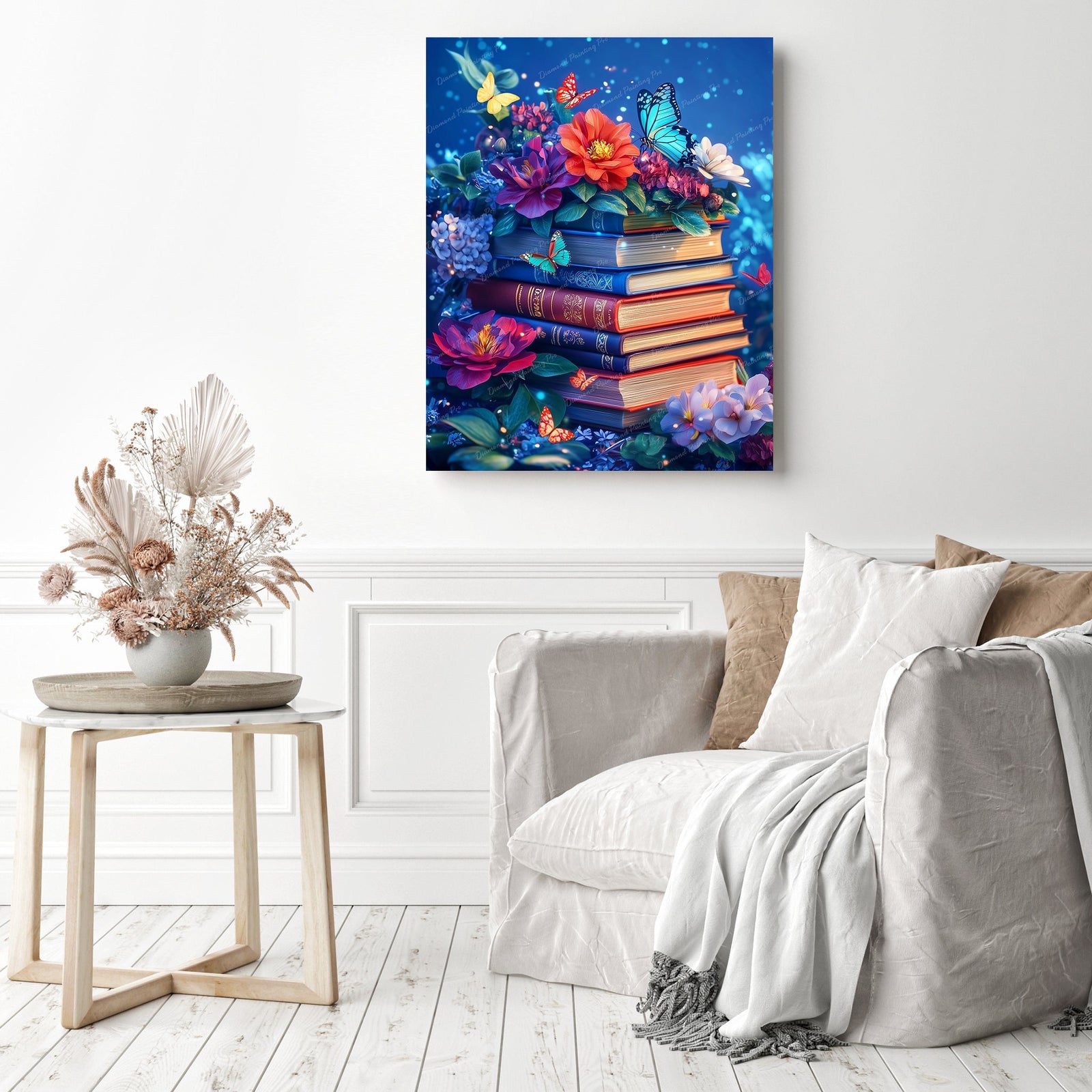 Butterflies and Books Diamond Painting as Home Decor